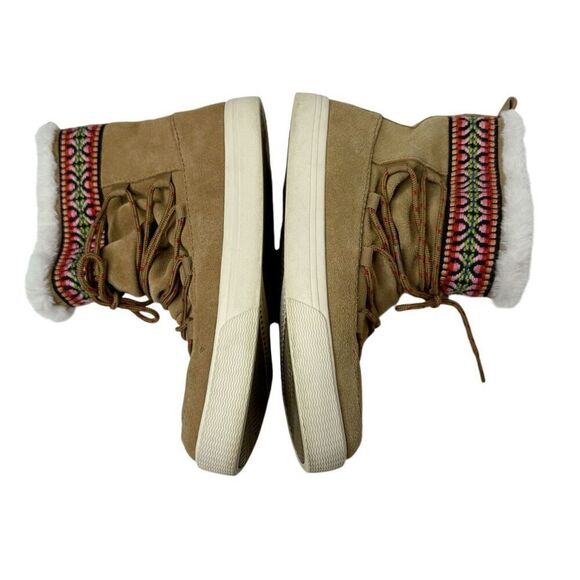 Toms alpine lace up short boots in tan suede size 8 - Picture 16 of 16